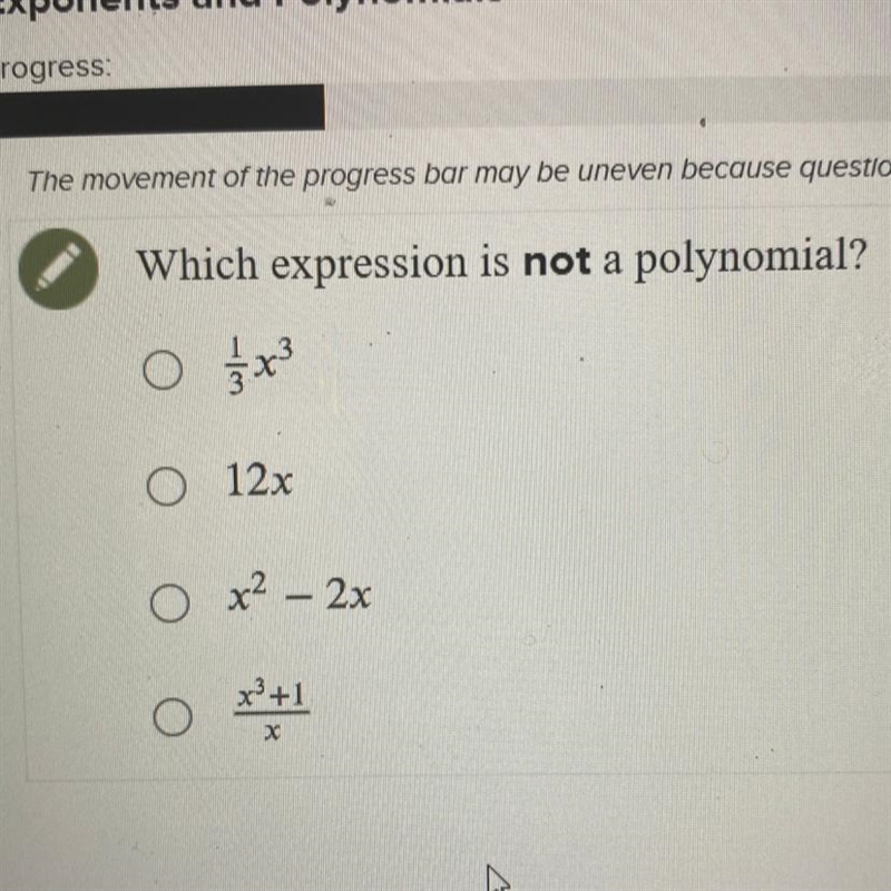 Which expression is not a polynomial-example-1