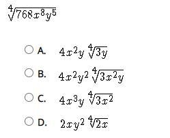 Select the correct answer. Simplify the expression.-example-1