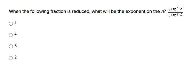 When the following fraction is reduced, what will be the exponent on the n?-example-1