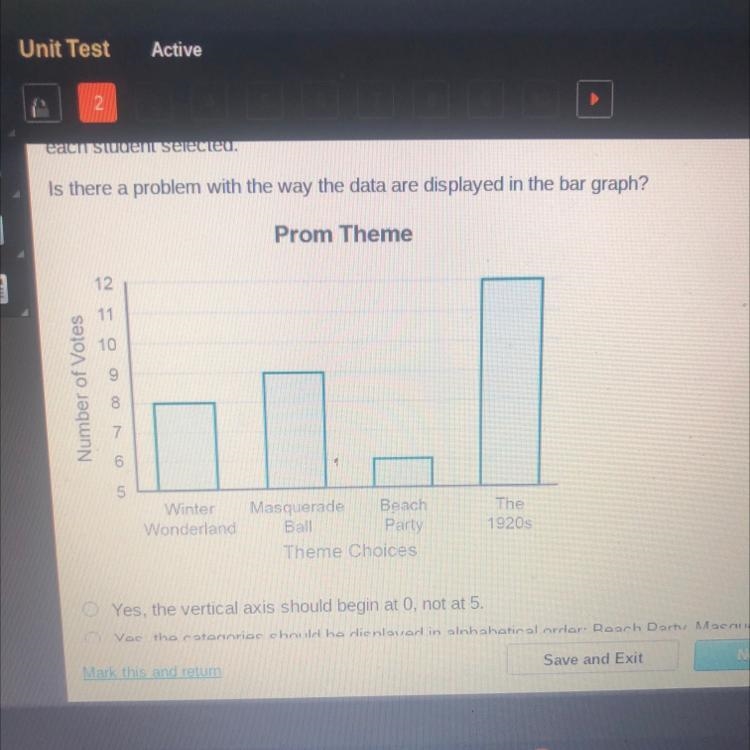 All seniors voted for this year's prom theme. The bar graph below shows the distribution-example-1