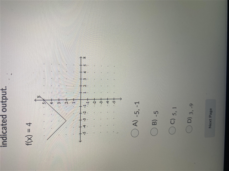 Please help!! A function f is depicted in the graph. Find any input value that produce-example-1