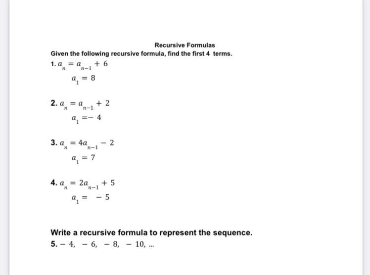 Help i don't understand recursive formula AT ALL-example-1