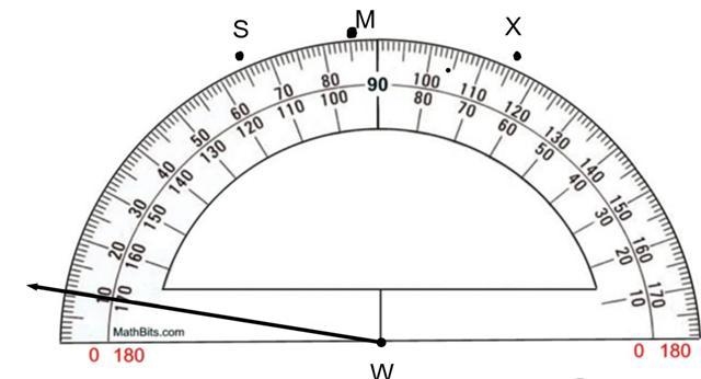 To construct an angle that has a measure of 55°, another ray can be drawn that starts-example-1