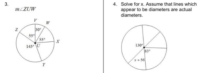 Find the missing angles of 2 questions.-example-1