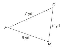 Use the Law of Cosines to find the measure of ∠F. Round to the nearest degree. f = 5, g-example-1