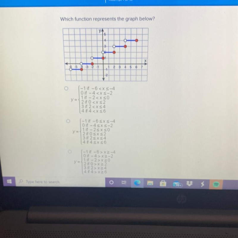 Which function represents the graph below?-example-1