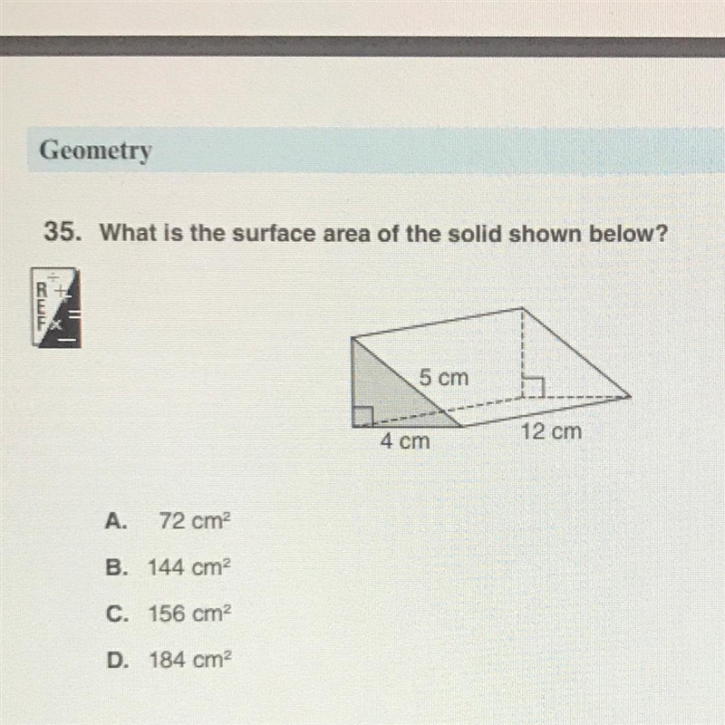 What is the surface area of the solid shown below?-example-1