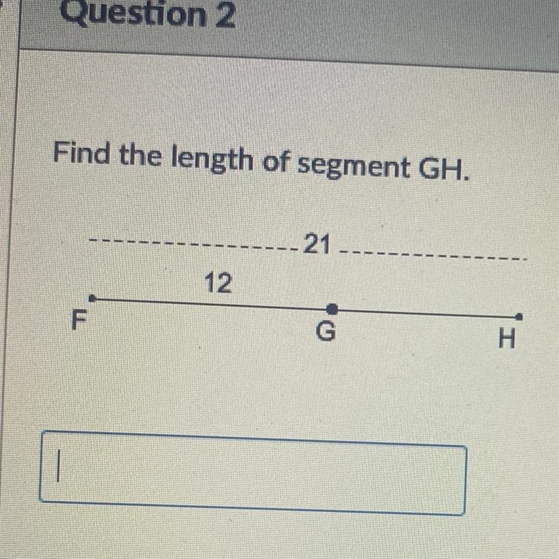 Find the length of segment GH. 21 12 F-example-1