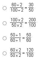 There are 50 animals in a shelter. Sixty percent of the animals are dogs. Which equation-example-1