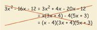 Describe and correct the error made in factoring the expression below. I've asked-example-1