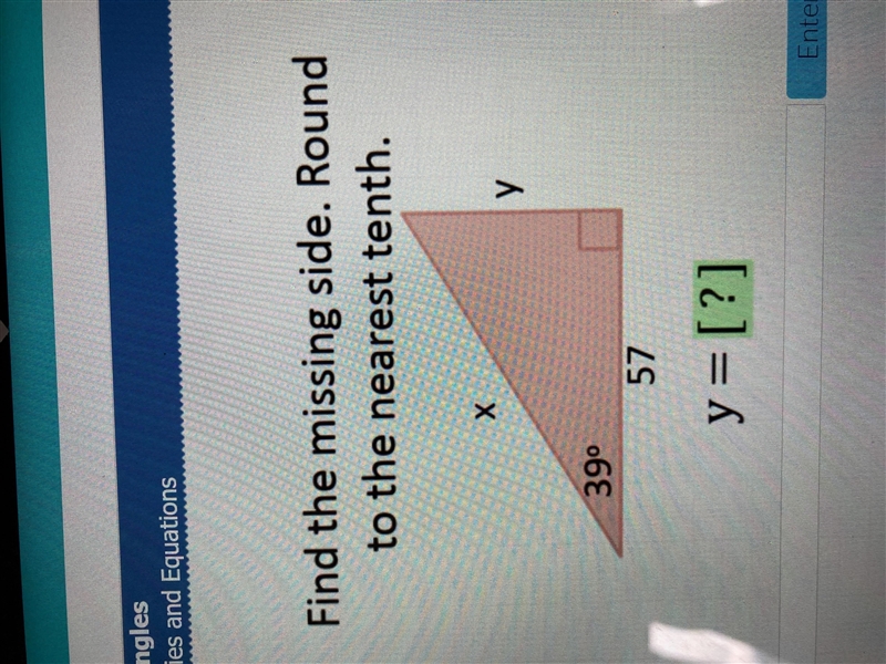 Find the missing side round to nearest 10th-example-1