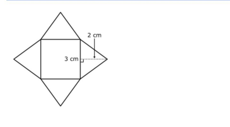 What is the total surface area of the following square pyramid?-example-1