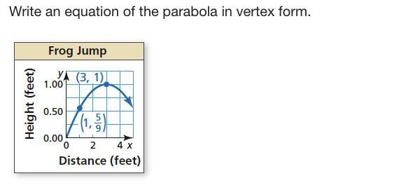 Write an equation of the parabola in vertex form-example-1