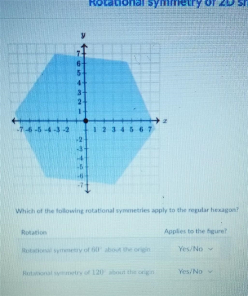 What's the following rotational symmetries of oranges regular hexagon​-example-1