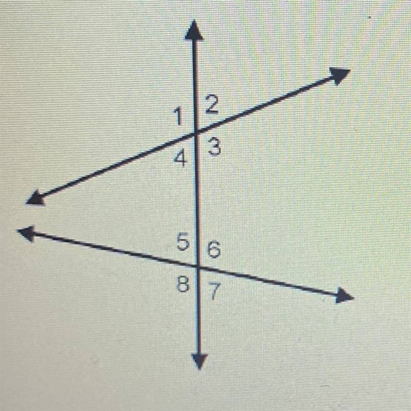 In the diagram, which pair of angles are corresponding angles? A. 1 and 8 b. 4 and-example-1