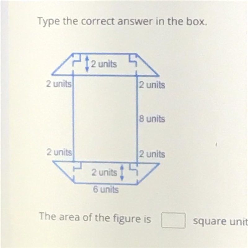 Type the correct answer in the box. 2 units 2 units 2 units 8 units 2 units 2 units-example-1