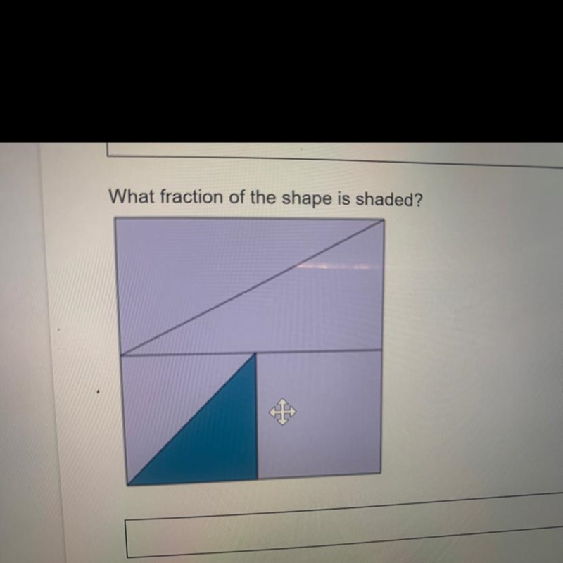 What fraction of the shape is shaded? ￼-example-1