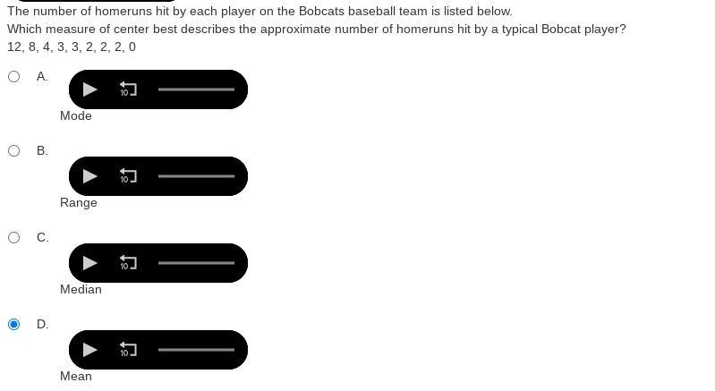 The number of homeruns hit by each player on the Bobcats baseball team is listed below-example-1