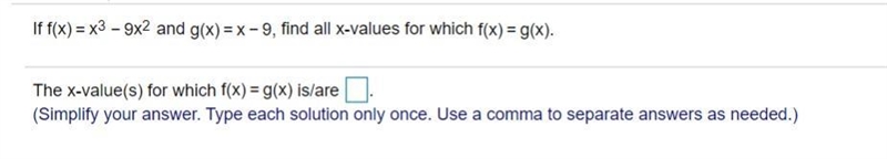 The​ x-value(s) for which ​f(x)​g(x) ​is/are ___-example-1