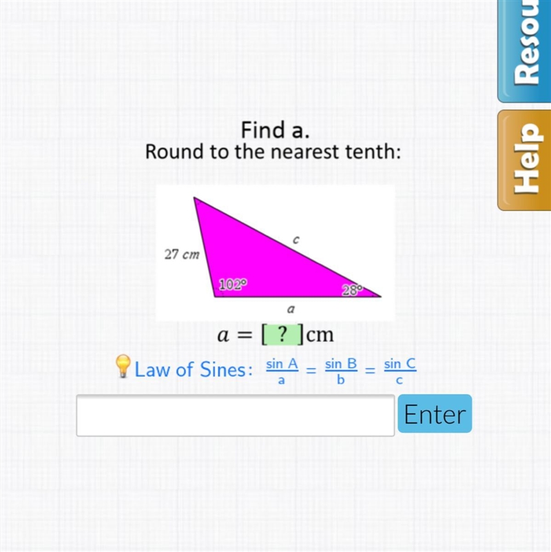 Find a and round to the nearest tenth. please help it’s geometry (only answer if you-example-1