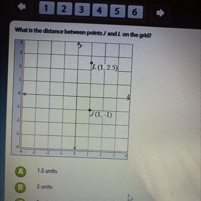 1.5 units 2 units 3 units 3.5 units Those are the answer options I need help fast-example-1