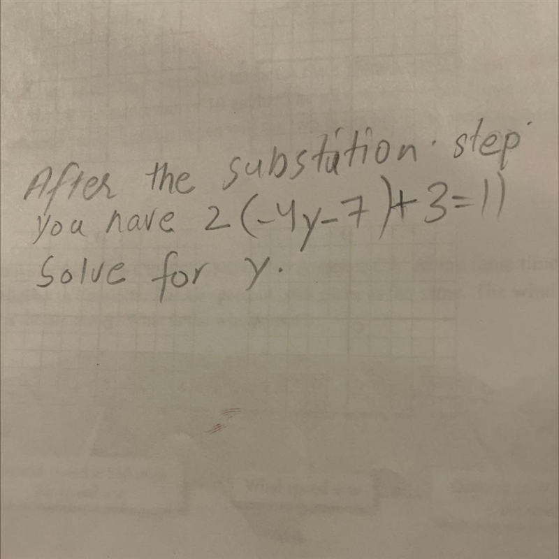 2(-4y-7)+3=11 solve for y-example-1