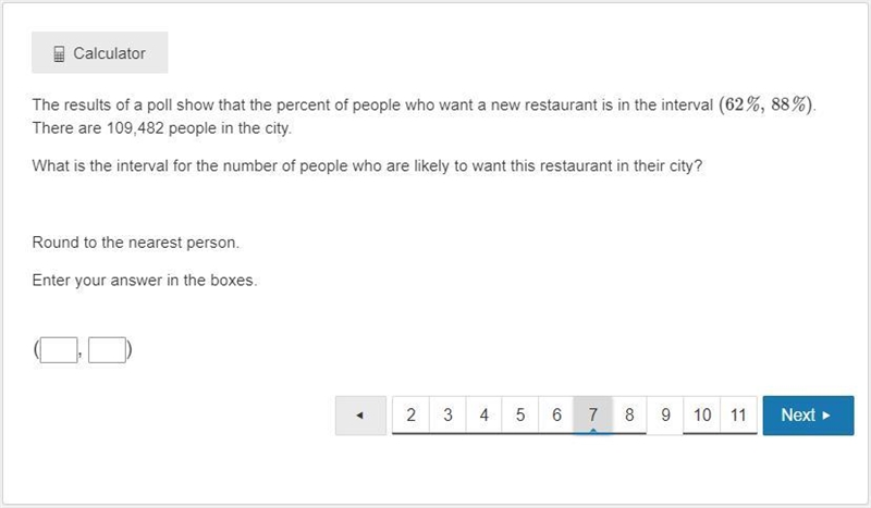 The results of a poll show that the percent of people who want a new restaurant is-example-1