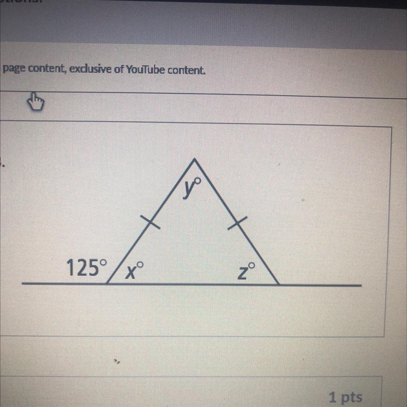 What is the value of x? What is the value of z? What is tue value of y?-example-1