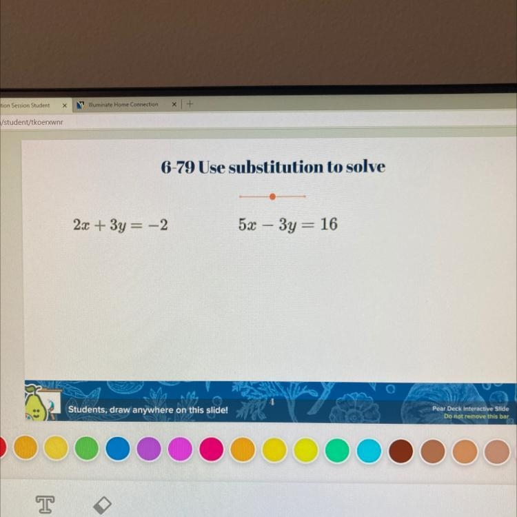 What is the answer for this using substitution?-example-1