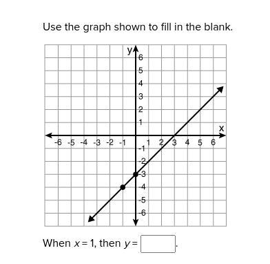 When x = 1, then y = ____-example-1