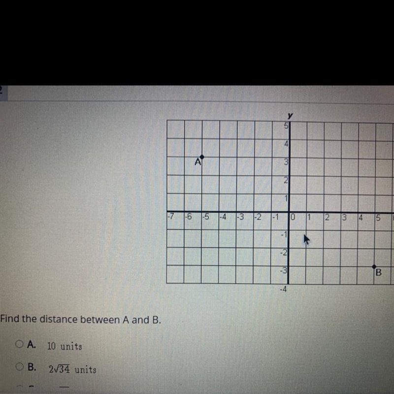 Find the distance between A and B. Ahh I need help-example-1