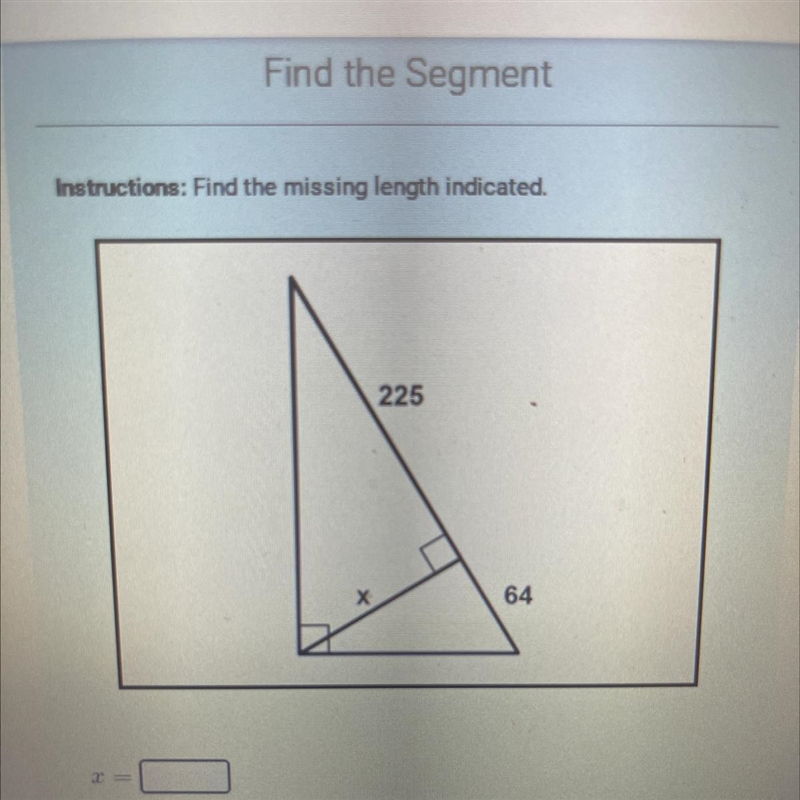 Instructions: Find the missing length indicated. Please help no links-example-1