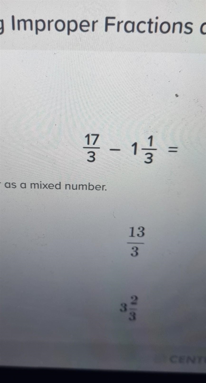 Give your answer as a mixed number will someone show me how to work out questions-example-1