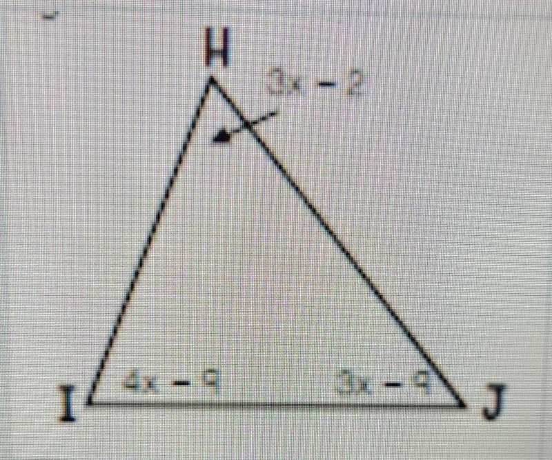 Find the measure of each angle of the triangle HIJ. There will be three answers. (Hint-example-1