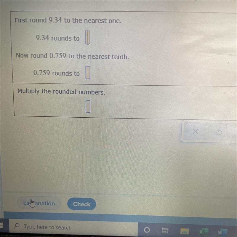 Let’s estimate 9.34x0.759 by rounding each number to the place of its leftmost nonzero-example-1