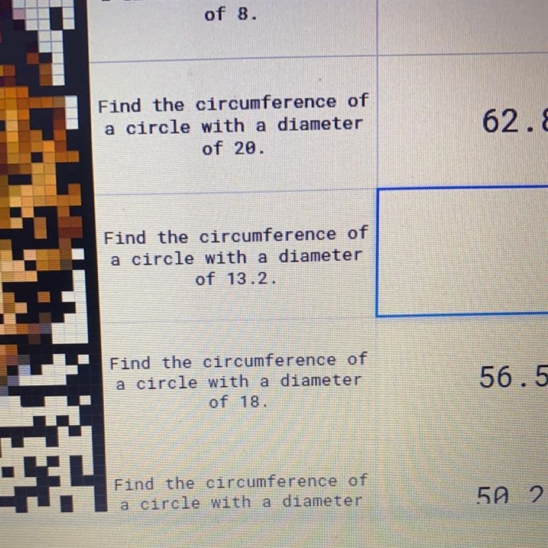 Find the circumference of A circle with a diameter Of 13.2-example-1