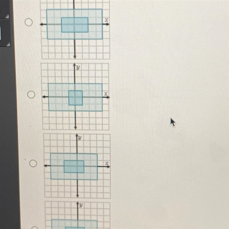 Which graph shows a dilation?-example-1