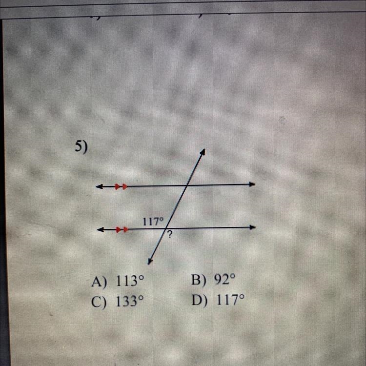 A) 113 B) 92 C) 133 D) 117-example-1