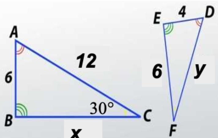 △ABC ~ △DEF What is the scale factor between them?-example-1