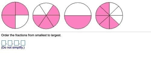 I'm not good with ordering fractions from smallest to largest. Can help anyone help-example-1