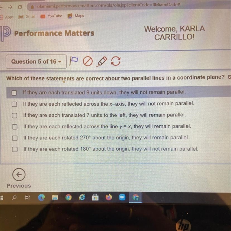 Which of these statements are correct about two parallel lines in a coordinate plane-example-1