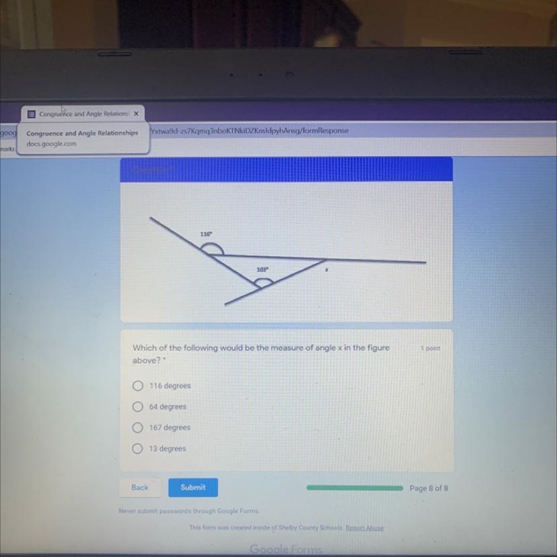 What is the measure of angle x in the figure-example-1