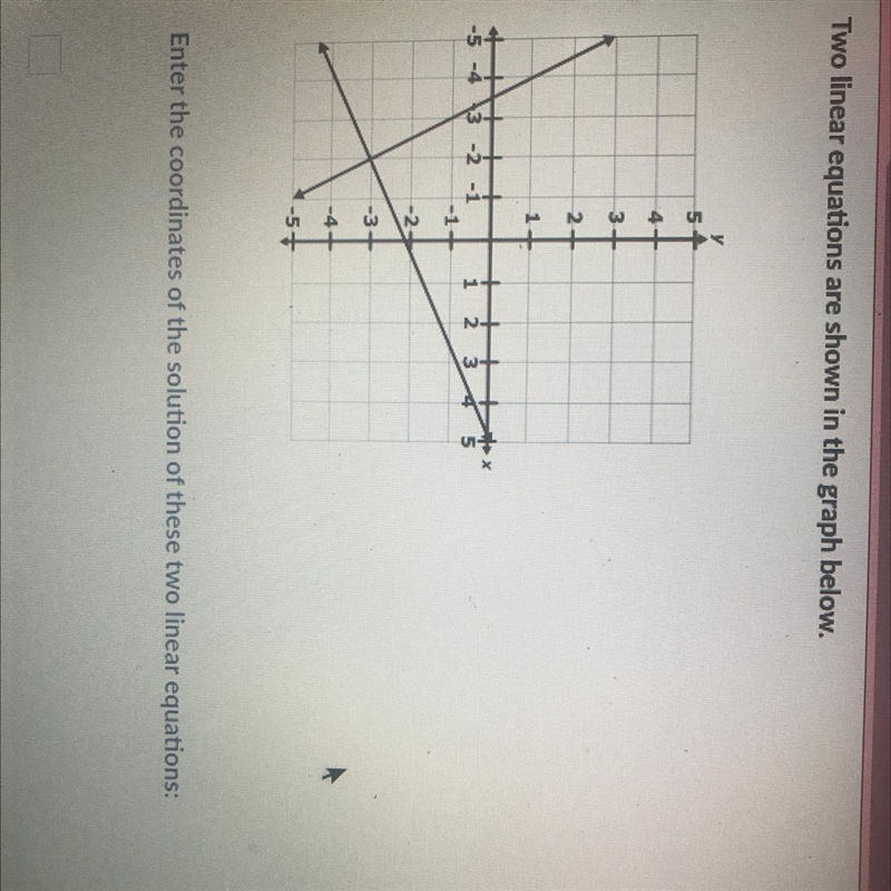 What are the coordinates of the solution of these two linear equations-example-1