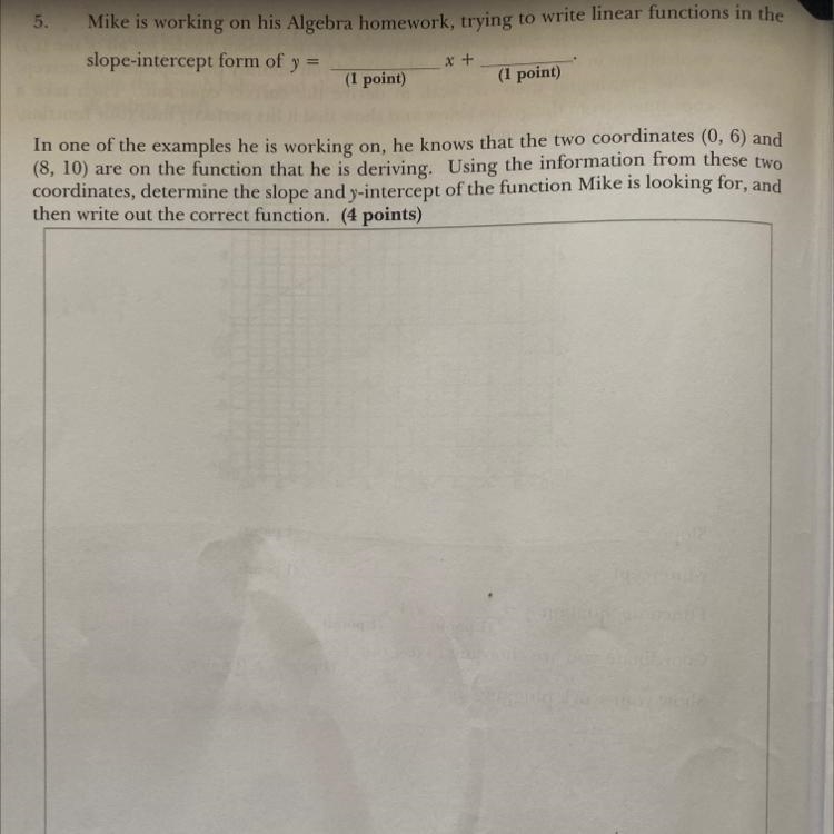 ￼ In one of the examples he is working on, he knows that the two coordinates (0,6) and-example-1