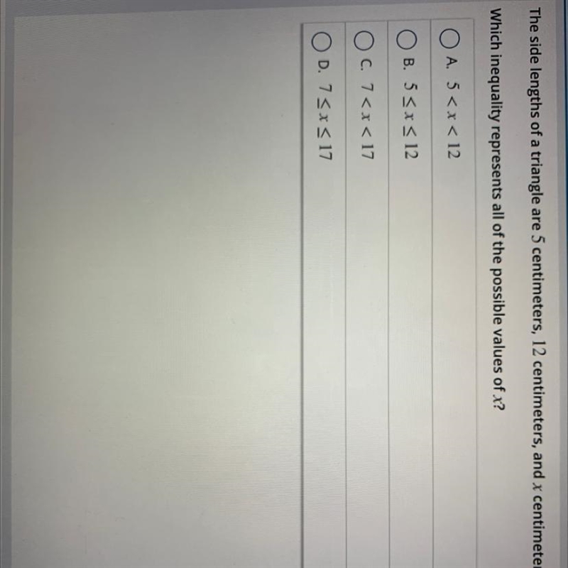 Which inequality represents all of the possible values of x?-example-1