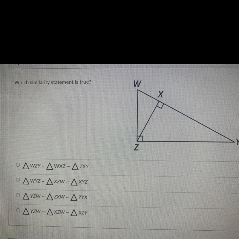 Which similarity statement is true?-example-1