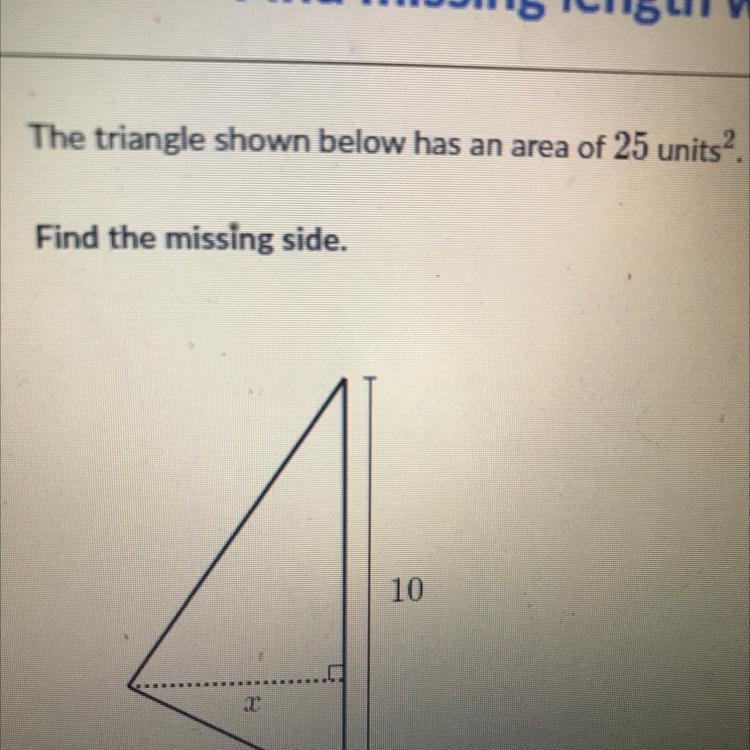 What is the missing side?-example-1