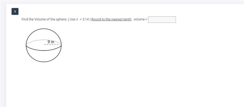 Find the volume of the sphere-example-1