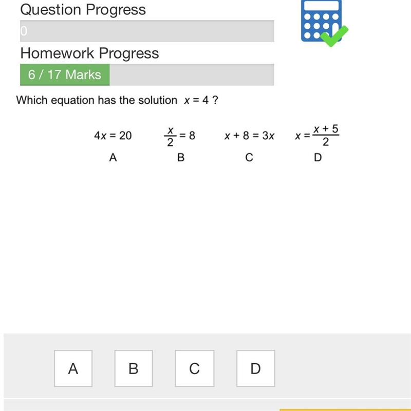 Witch equation has the solution x=4-example-1