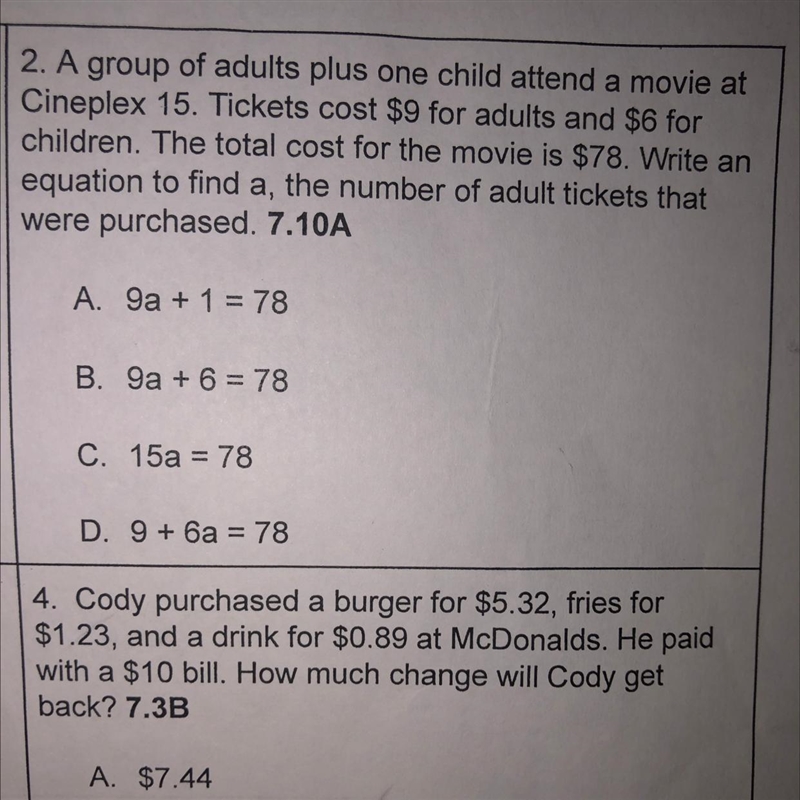 What is the answer to this question number 2-example-1